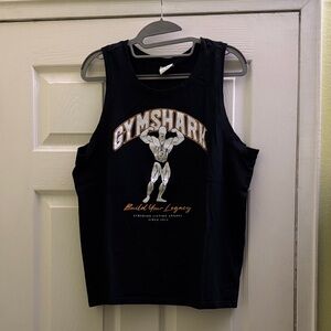 MEN’s Gymshark Black Muscle Tee with Graphic size SMALL (36-38)